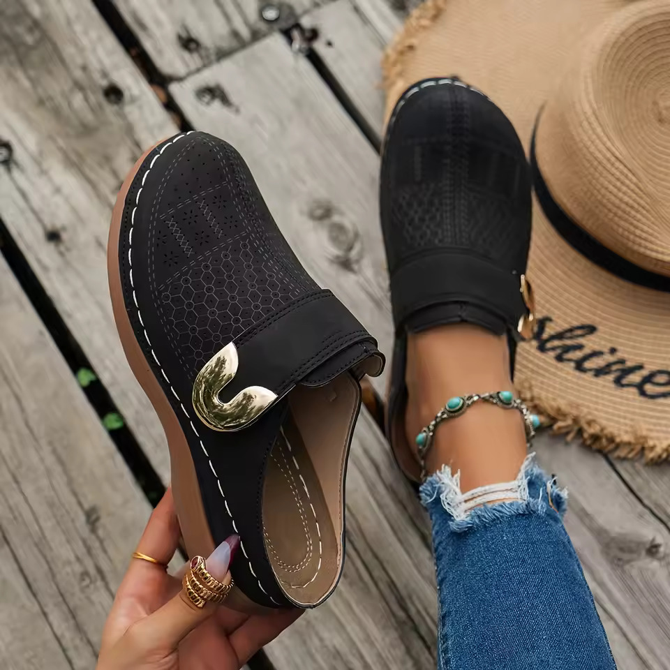 Espadrille Slip On - 여성용 컴포트 뮬 슬립온 슈즈, 속이