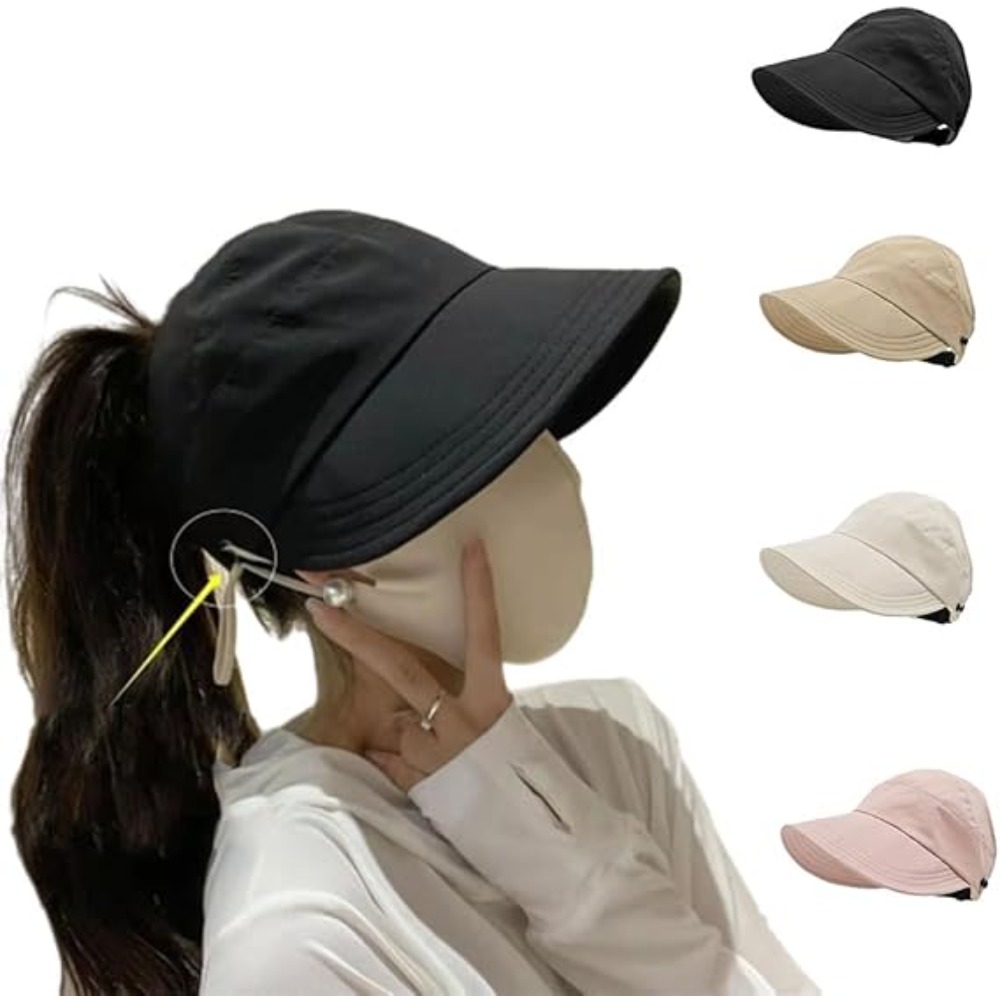 Packable Hat Nylon - 여성용 썬햇 넓은 챙 자외선 차단