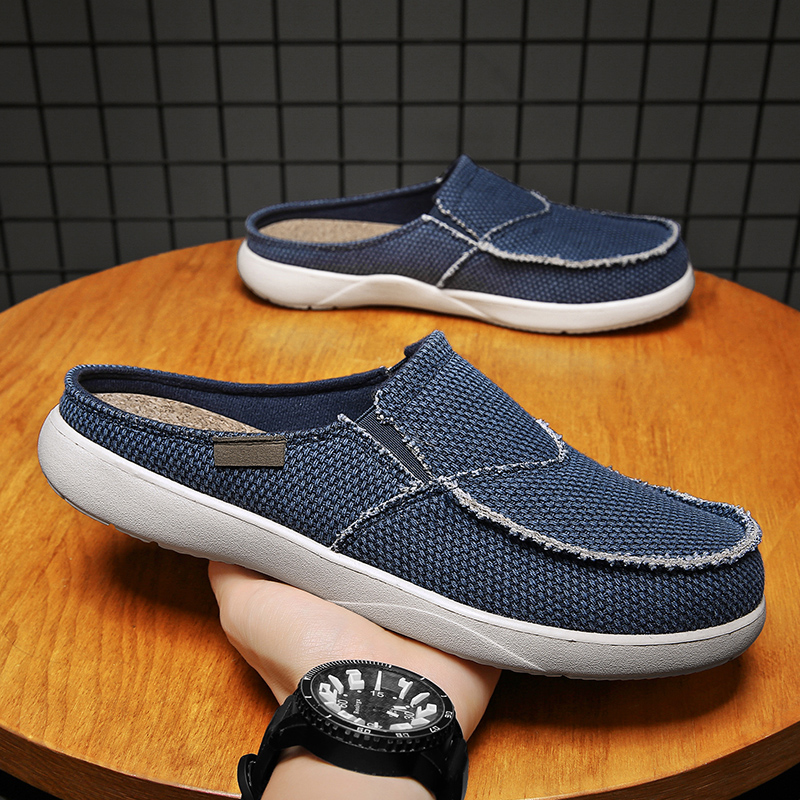 Espadrille Slip On - 캔버스 슬립온 남성용 하프 슈즈 뮬