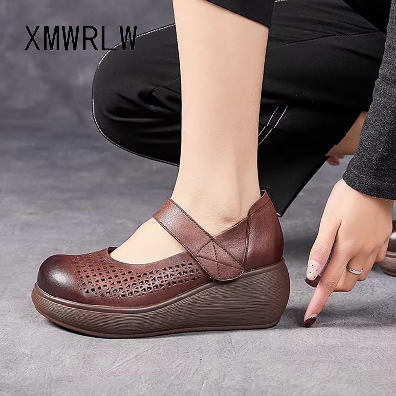 XMWRLW 2026 여름 천연 가죽 여성 샌들 신발  - Casual Sandal Leather 리뷰 및 가격