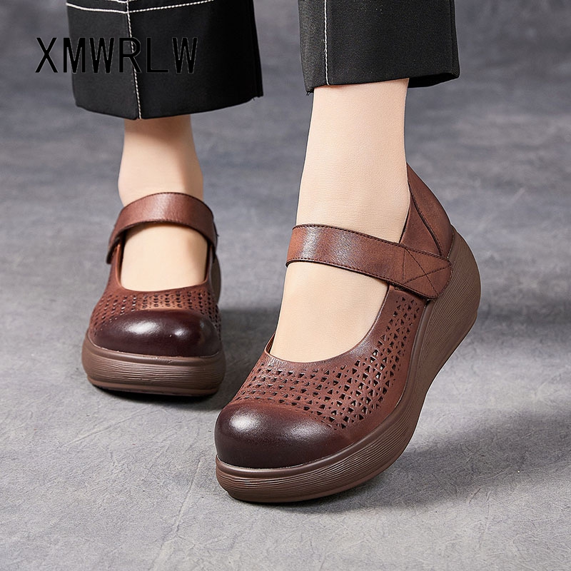 XMWRLW 2026 여름 천연 가죽 여성 샌들 신발  - Casual Sandal Leather 리뷰 및 가격