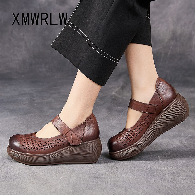 XMWRLW 2026 여름 천연 가죽 여성 샌들 신발  - Casual Sandal Leather 리뷰 및 가격