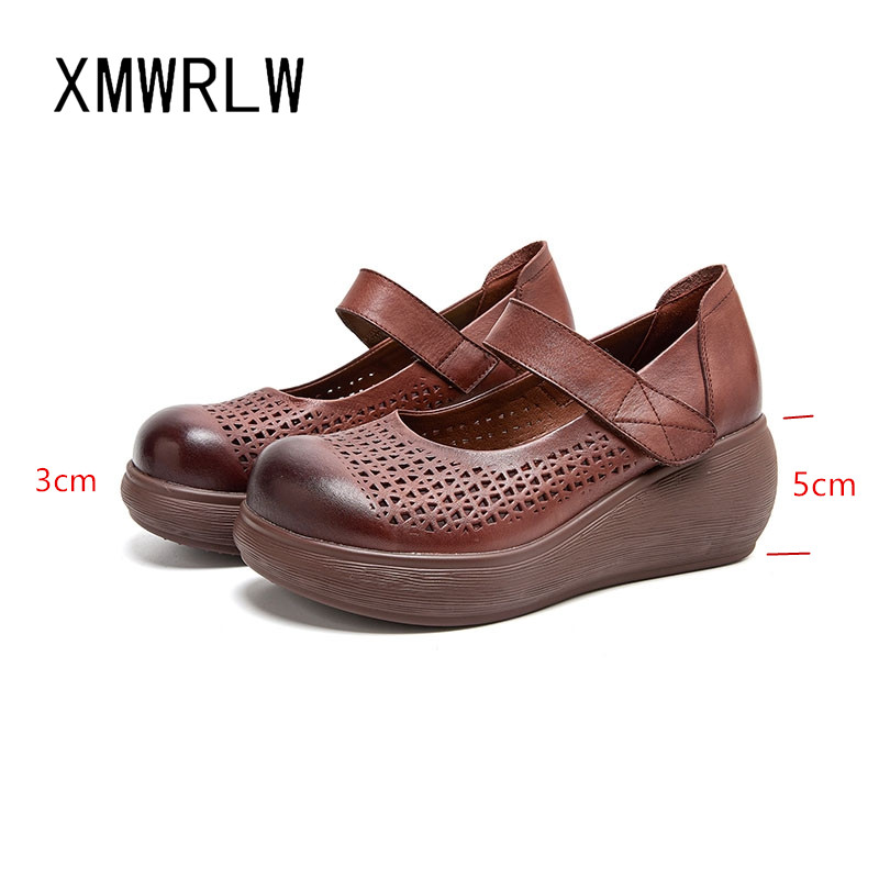 XMWRLW 2026 여름 천연 가죽 여성 샌들 신발  - Casual Sandal Leather 리뷰 및 가격