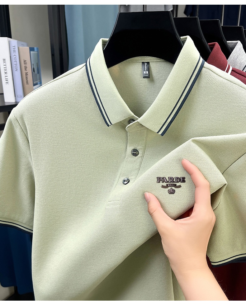 남성용 100% 코튼 피케 폴로 셔츠 반팔 스트라이프  - Polo Shirt Pique 리뷰 및 가격