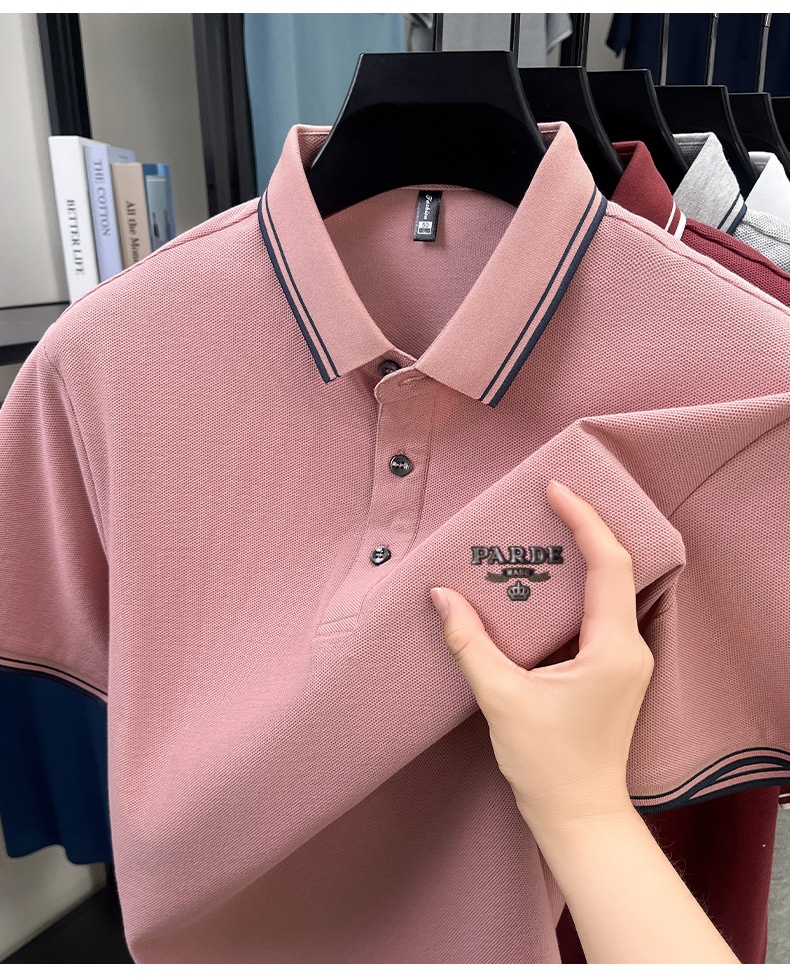 남성용 100% 코튼 피케 폴로 셔츠 반팔 스트라이프  - Polo Shirt Pique 리뷰 및 가격