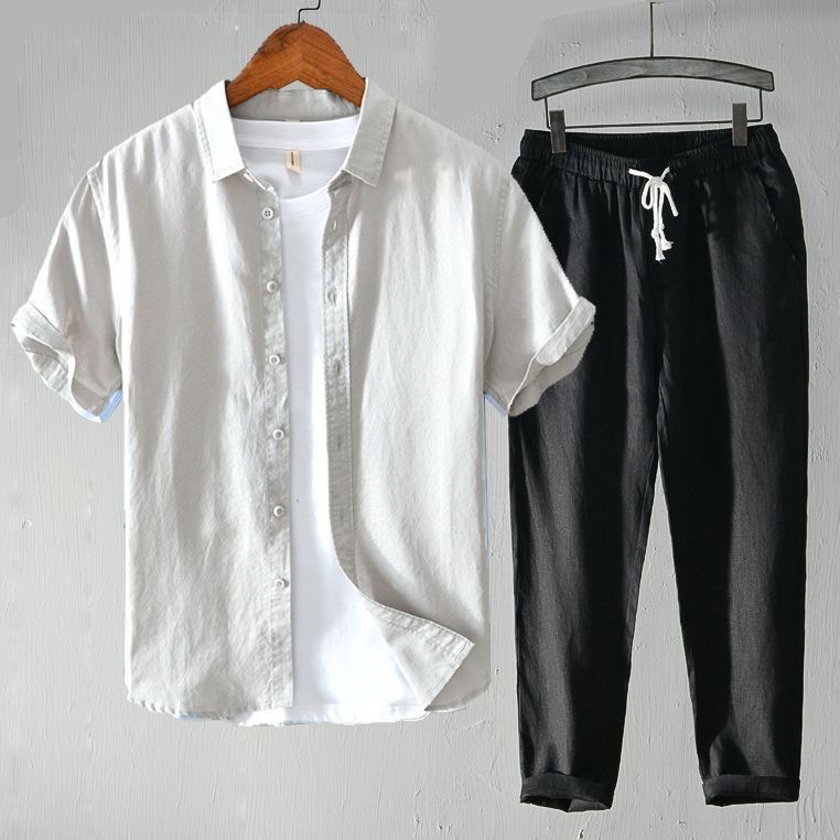 정말 초저가! 정말 좋은 거래야! 남성 코튼 린넨 반팔 - Linen Shirt Breathable 리뷰 및 가격