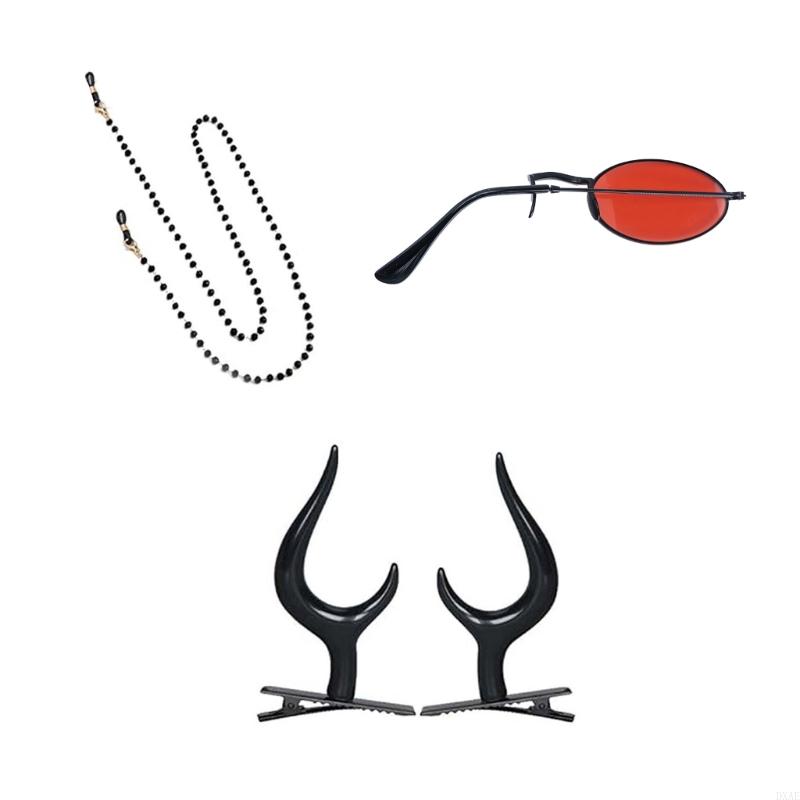DXAE 단안 안경 체인 악마 뿔 헤어 클립 단안경 선 - Sunglass Retainer Cord 리뷰 및 가격