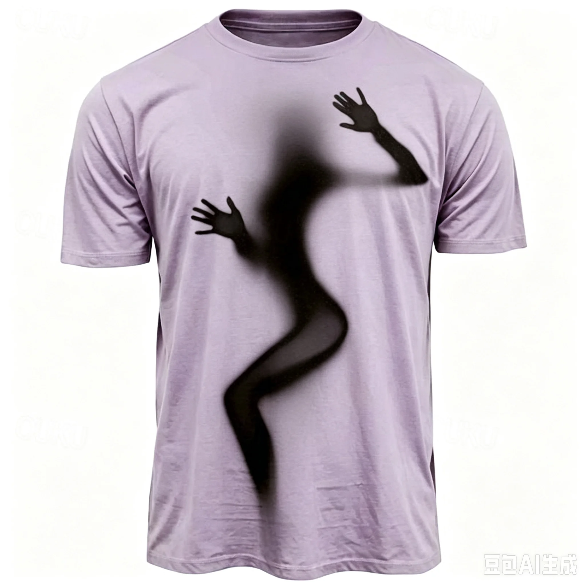 패션 3D 프린팅 인체 그림자 티셔츠 남성용 재미있는  - Tee Graphic Print 리뷰 및 가격